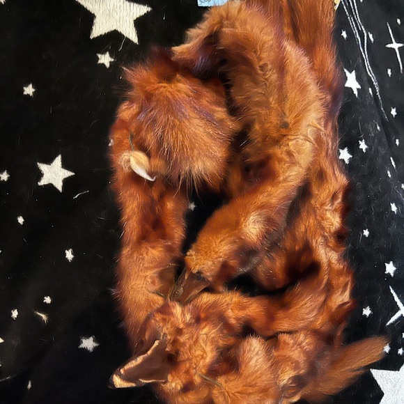Red mink stole vintage - Picture 3 of 3